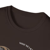 The Very Real Cosmic Connection — Heart Nebula Graphic Tee with White Text