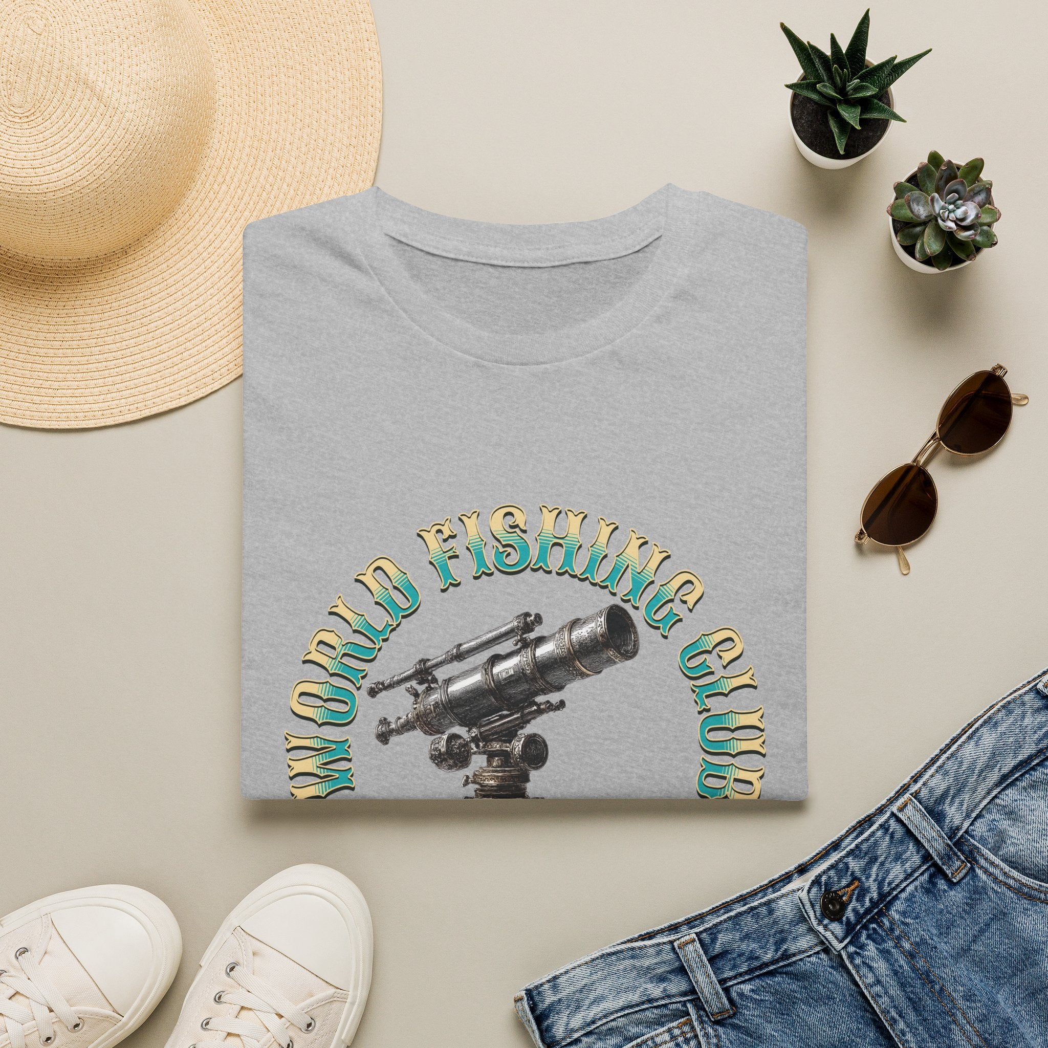 Fishing Club Graphic T-Shirt — Vintage Angler Design ("Fishing" Text)