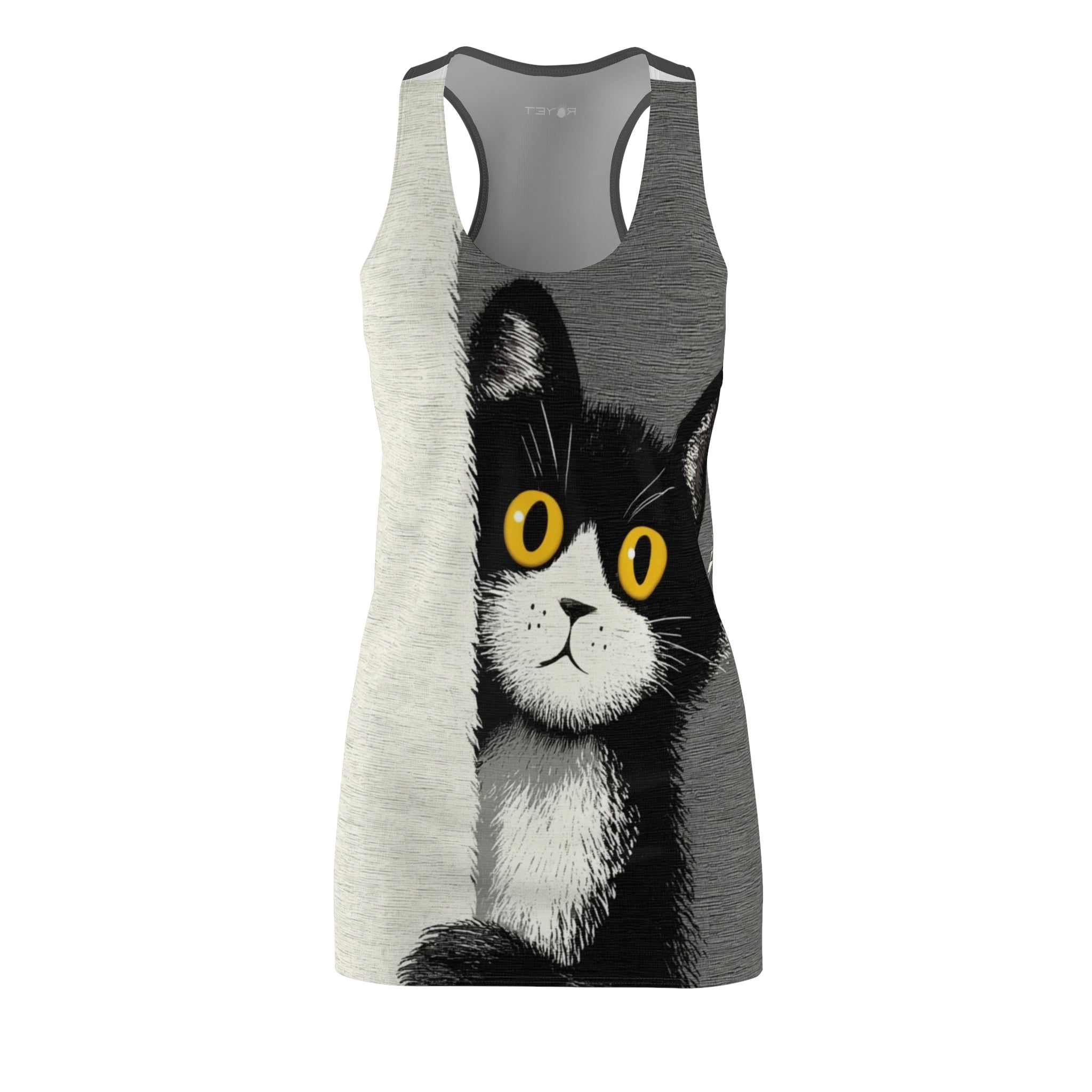 Peek At Your Boo Women's Cut & Sew Racerback Dress (AOP)