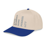 "Ever Burgeoning Possibility" Vertical Text Embroidered Hat