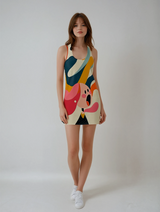 Facing Movement Women's Cut & Sew Racerback Dress (AOP)