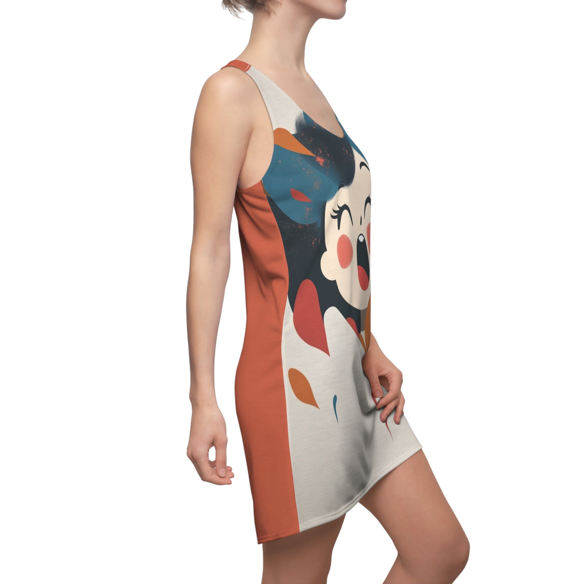 Facing Talent Women's Cut & Sew Racerback Dress (AOP)