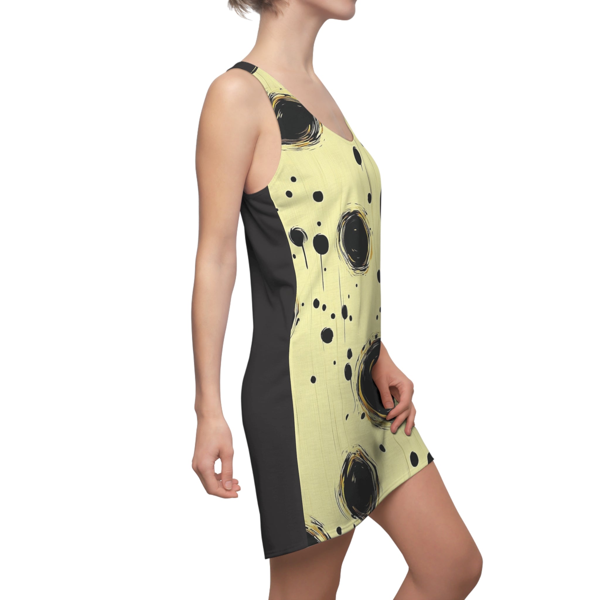 Black Hole Rising Women's Cut & Sew Racerback Dress (AOP)