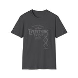 ΩThe End All Of Common Ground - DNA Connected T-Shirt — "Nothing Is Foreign" Illustrated In Gray