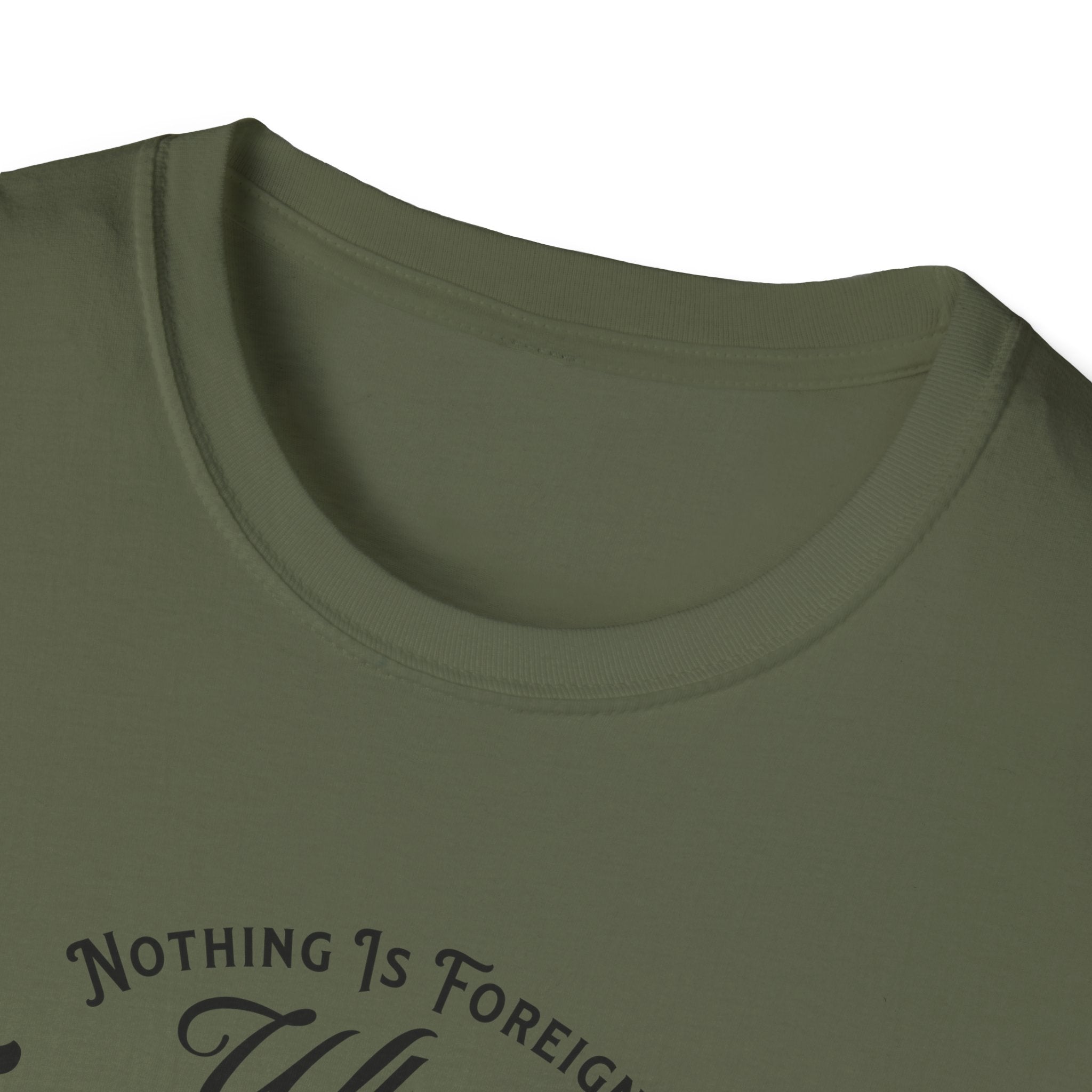 ΩThe End All Of Common Ground - DNA Connected T-Shirt — "Nothing Is Foreign" Illustrated In Black