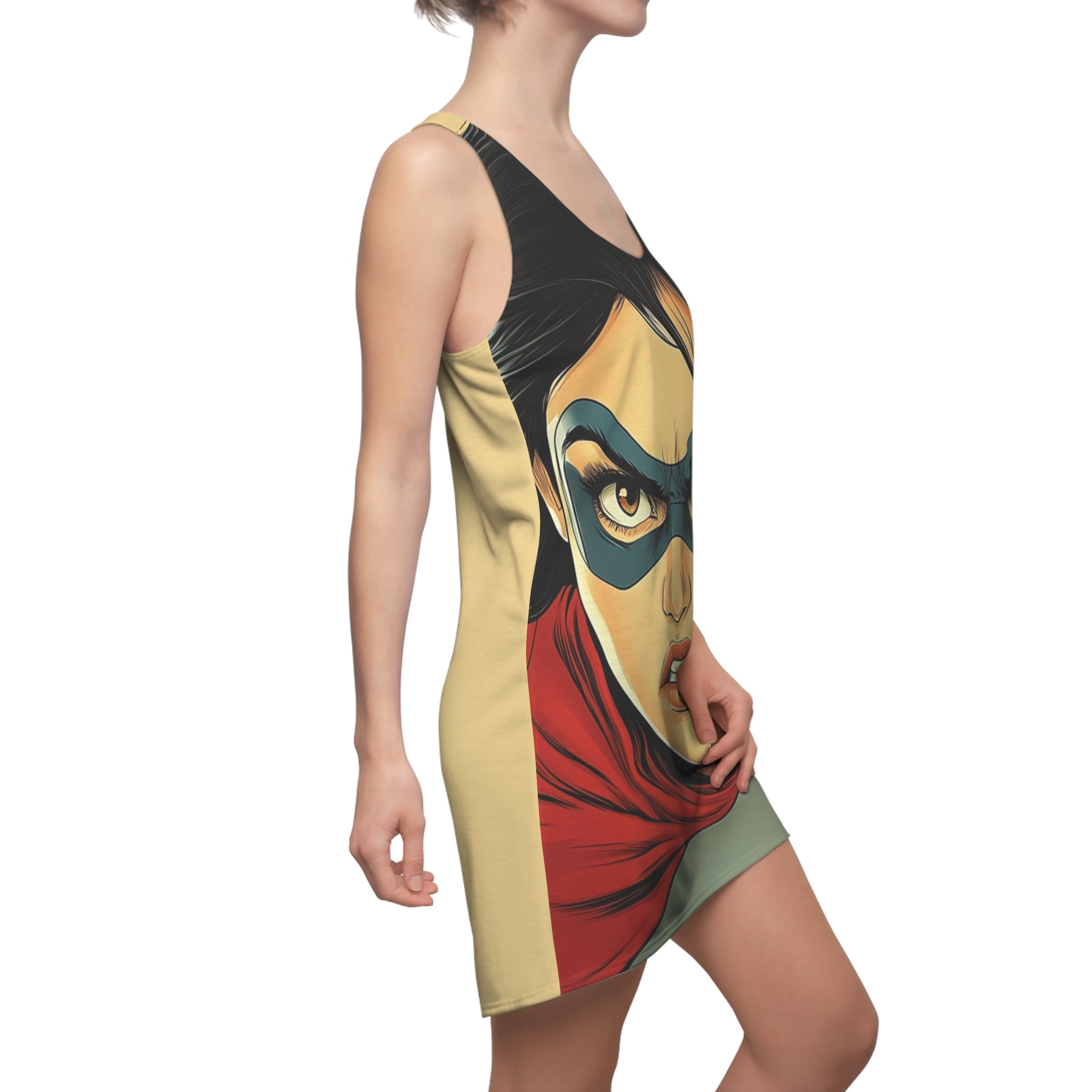 Super Titan Tomoe Women's Cut & Sew Racerback Dress (AOP)