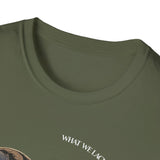 The Very Real Cosmic Connection — Heart Nebula Graphic Tee with White Text