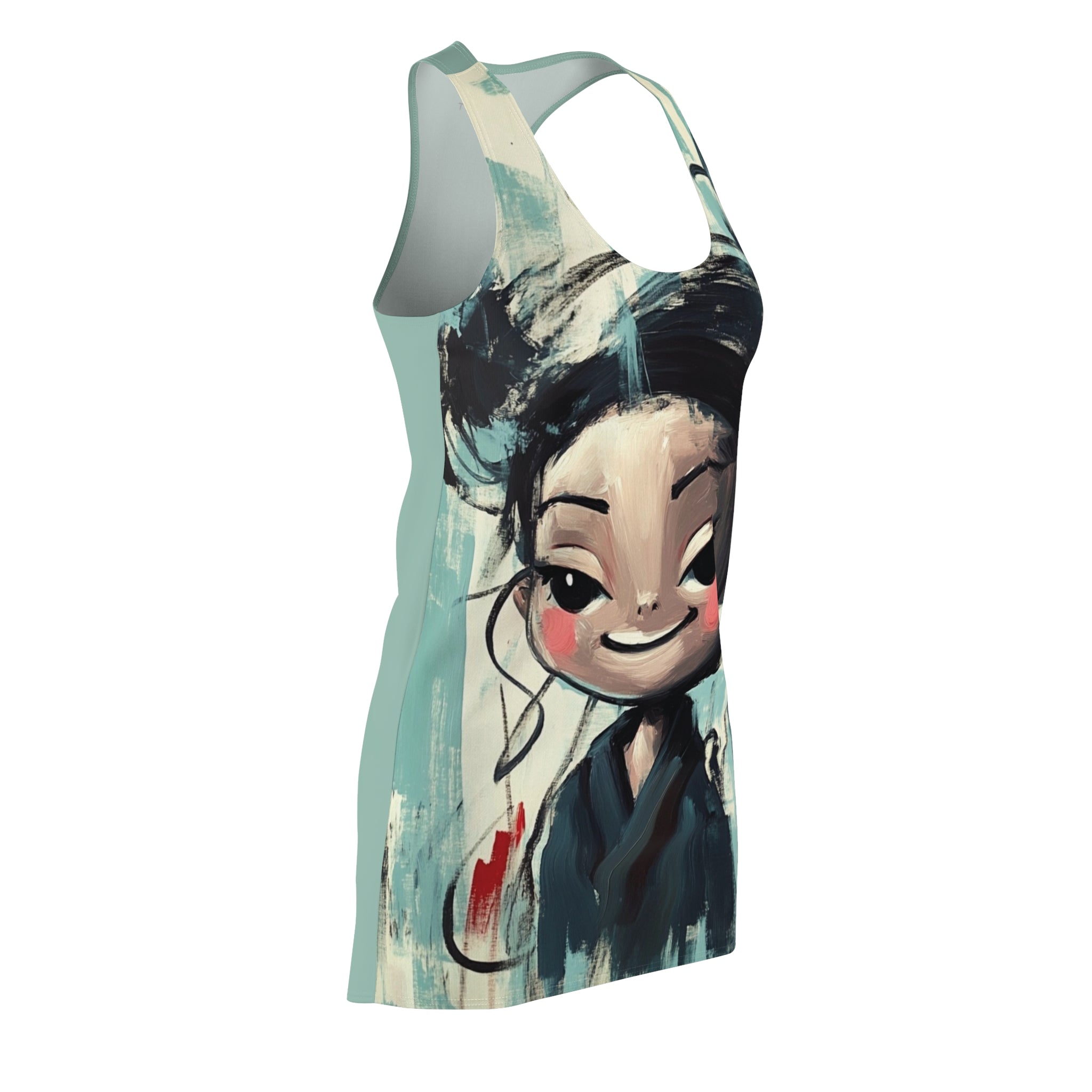 Facing Interest Women's Cut & Sew Racerback Dress (AOP)