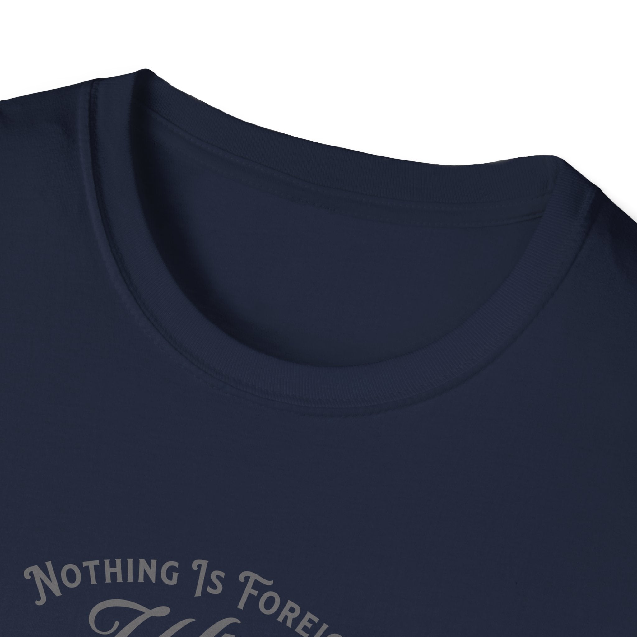 ΩThe End All Of Common Ground - DNA Connected T-Shirt — "Nothing Is Foreign" Illustrated In Gray