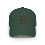 "How Then Shall We Settle Into the Fact that we are made of star stuff." Embroidered Baseball Cap