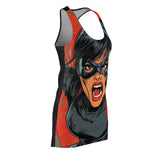 Super Cantankerous Cat Women's Cut & Sew Racerback Dress (AOP)