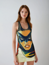 Super Valiant Valentina Women's Cut & Sew Racerback Dress (AOP)