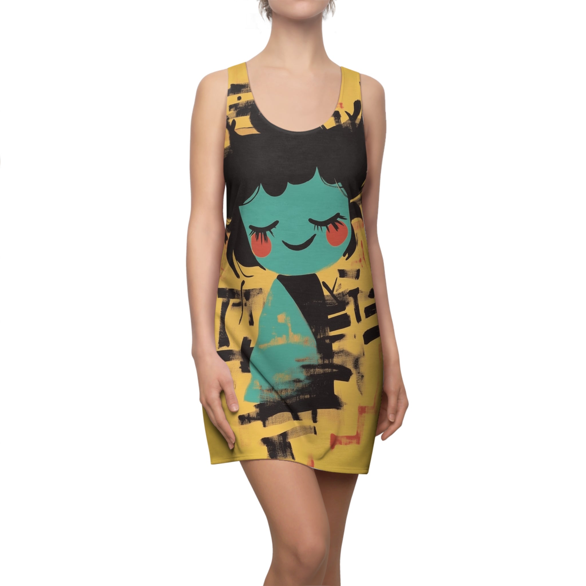 Facing Excitement Women's Cut & Sew Racerback Dress (AOP)