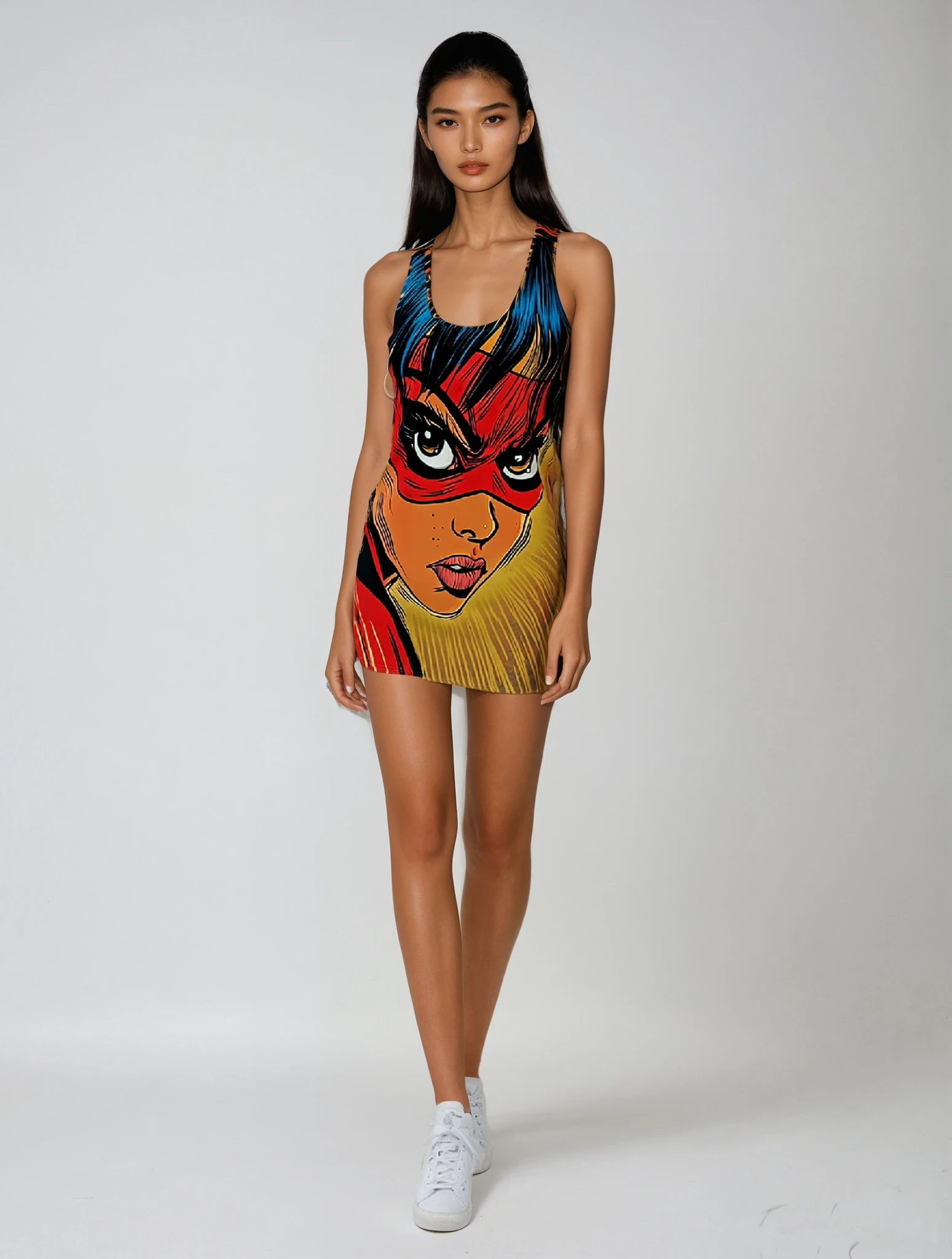 Super Mystical May Women's Cut & Sew Racerback Dress (AOP)