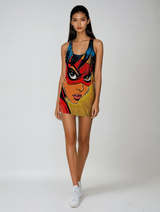 Super Mystical May Women's Cut & Sew Racerback Dress (AOP)