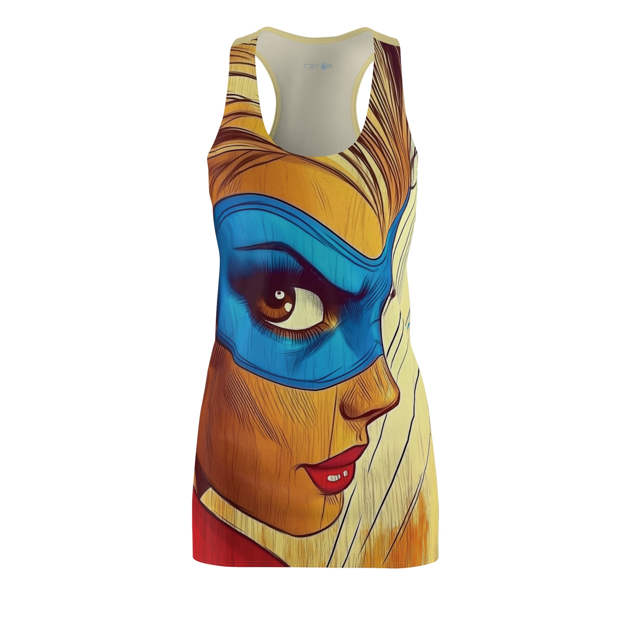 Super Perplexing Pearl Women's Cut & Sew Racerback Dress (AOP)