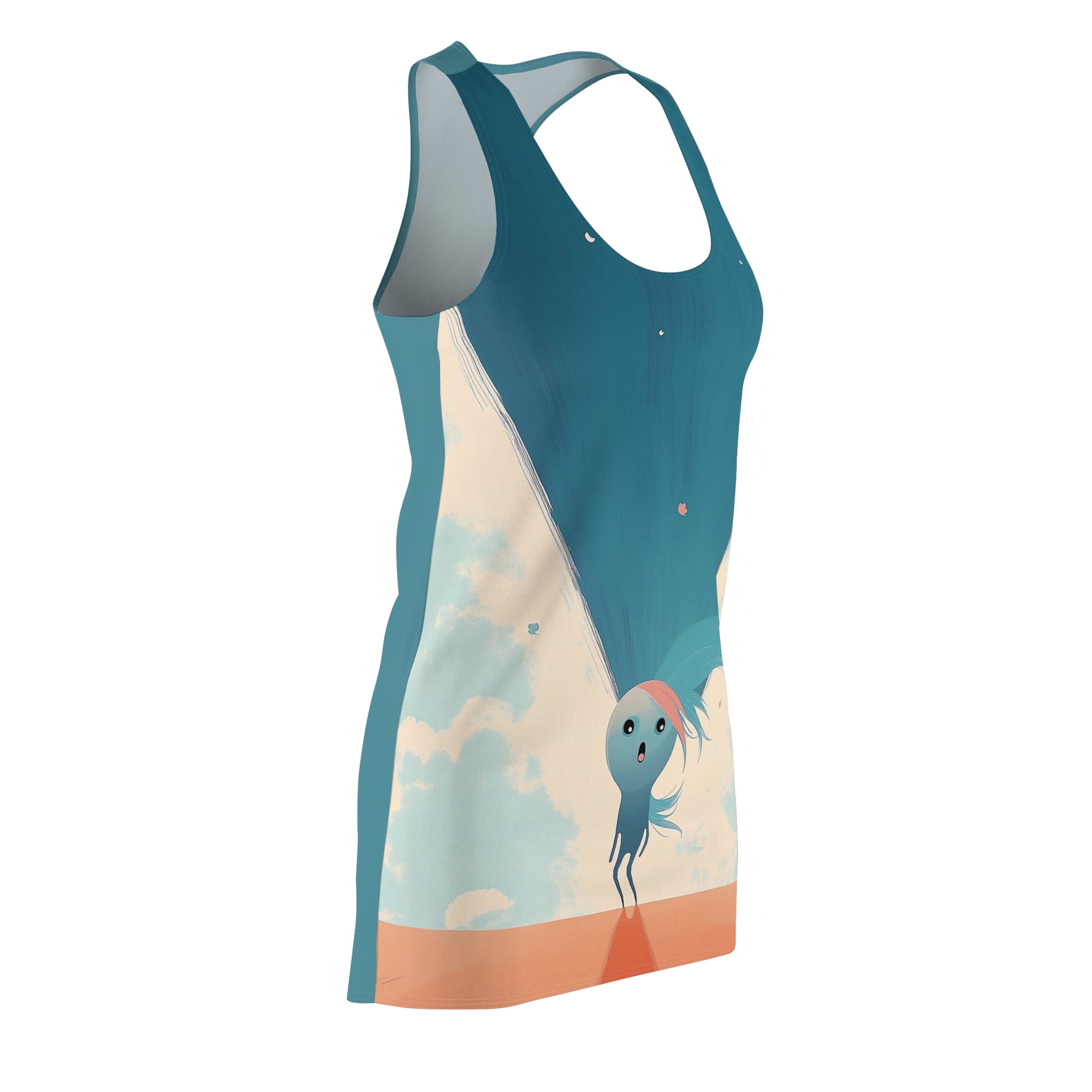 Here To Slay Tae Women's Cut & Sew Racerback Dress (AOP}