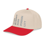 "Ever Burgeoning Possibility" Vertical Text Embroidered Hat