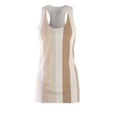 Earth Tone Vert Women's Cut & Sew Racerback Dress (AOP)