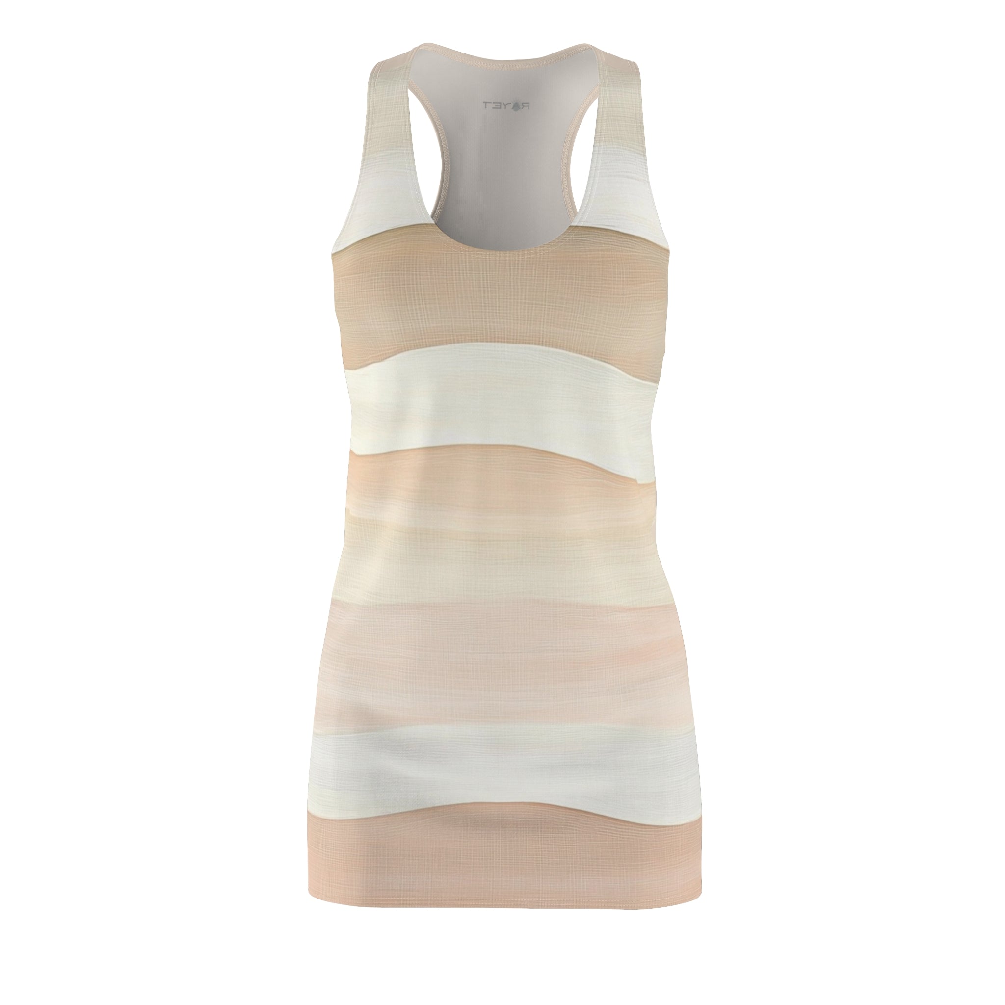 In Tune to Earth Tones Women's Cut & Sew Racerback Dress (AOP)
