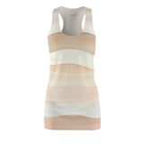 In Tune to Earth Tones Women's Cut & Sew Racerback Dress (AOP)