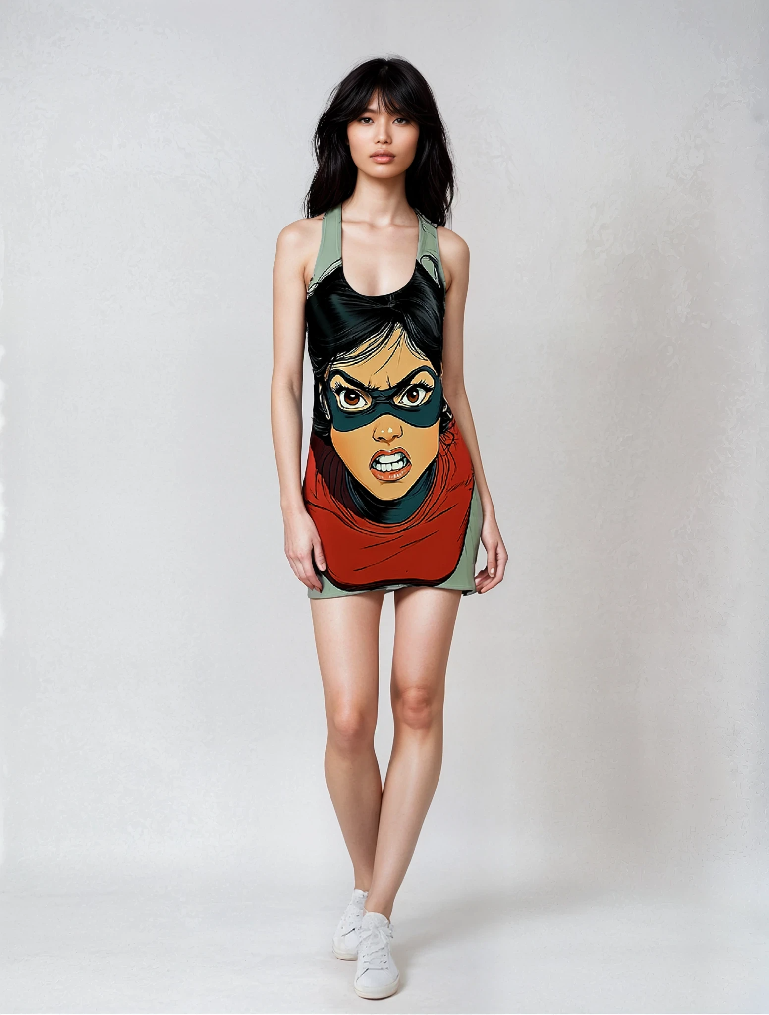 Super Andromeda Amida Women's Cut & Sew Racerback Dress (AOP)