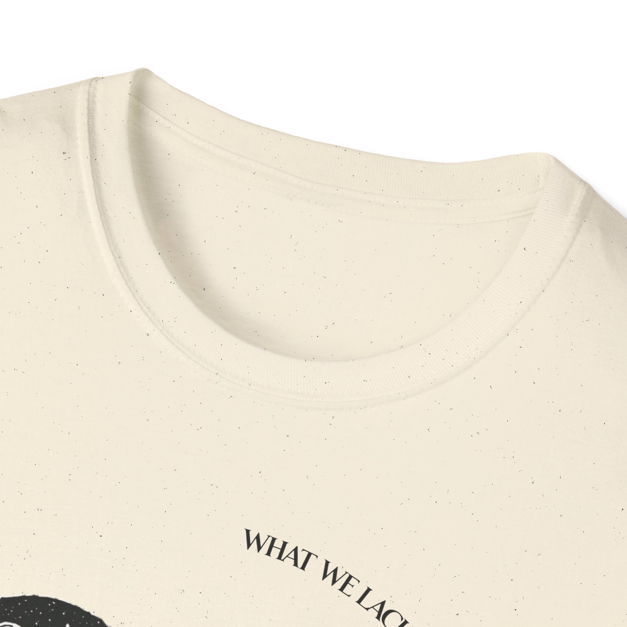 The Very Real Cosmic Connection — Heart Nebula Graphic Tee with Black Text