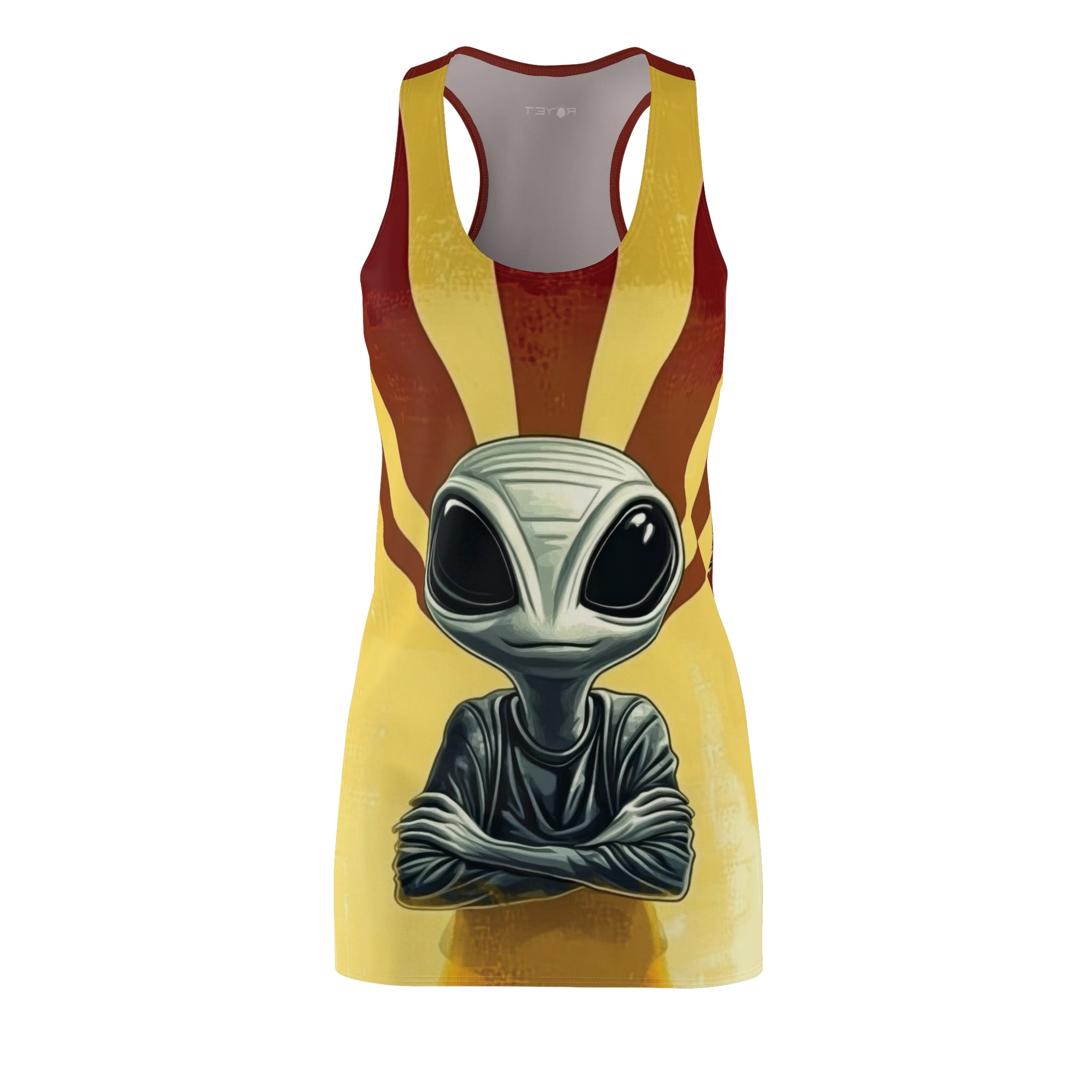 Resting Rise Alien Women's Cut & Sew Racerback Dress (AOP)