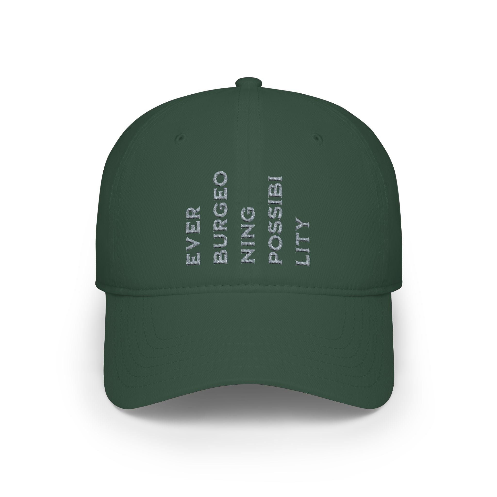 Ever Burgeoning Possibility Baseball Cap — Inspirational Vertical Text Hat