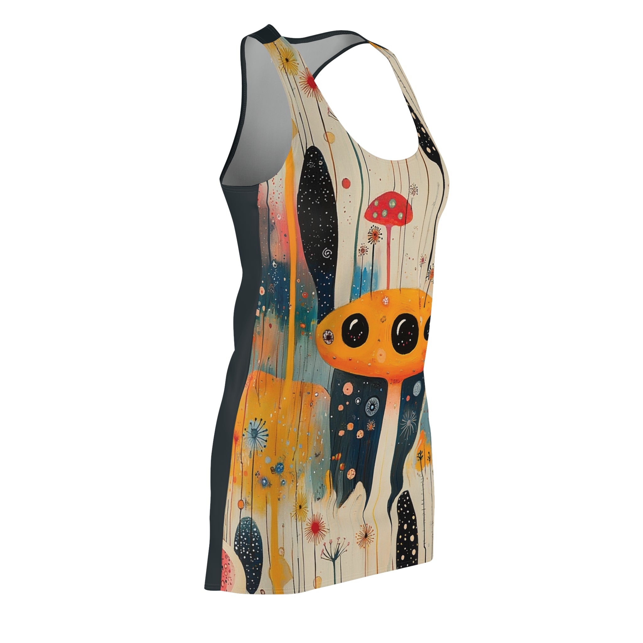 Sea Floor Alien Women's Cut & Sew Racerback Dress (AOP)