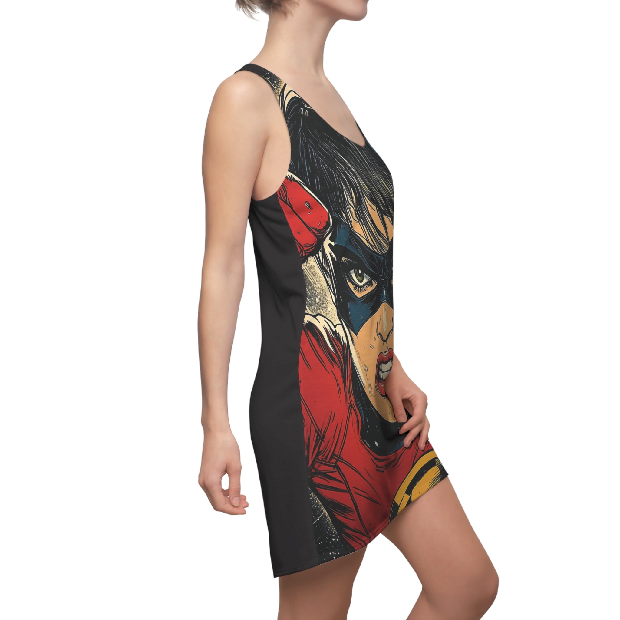 Super Stellar Stella Women's Cut & Sew Racerback Dress (AOP)