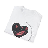 The Very Real Cosmic Connection — Heart Nebula Graphic Tee with Black Text