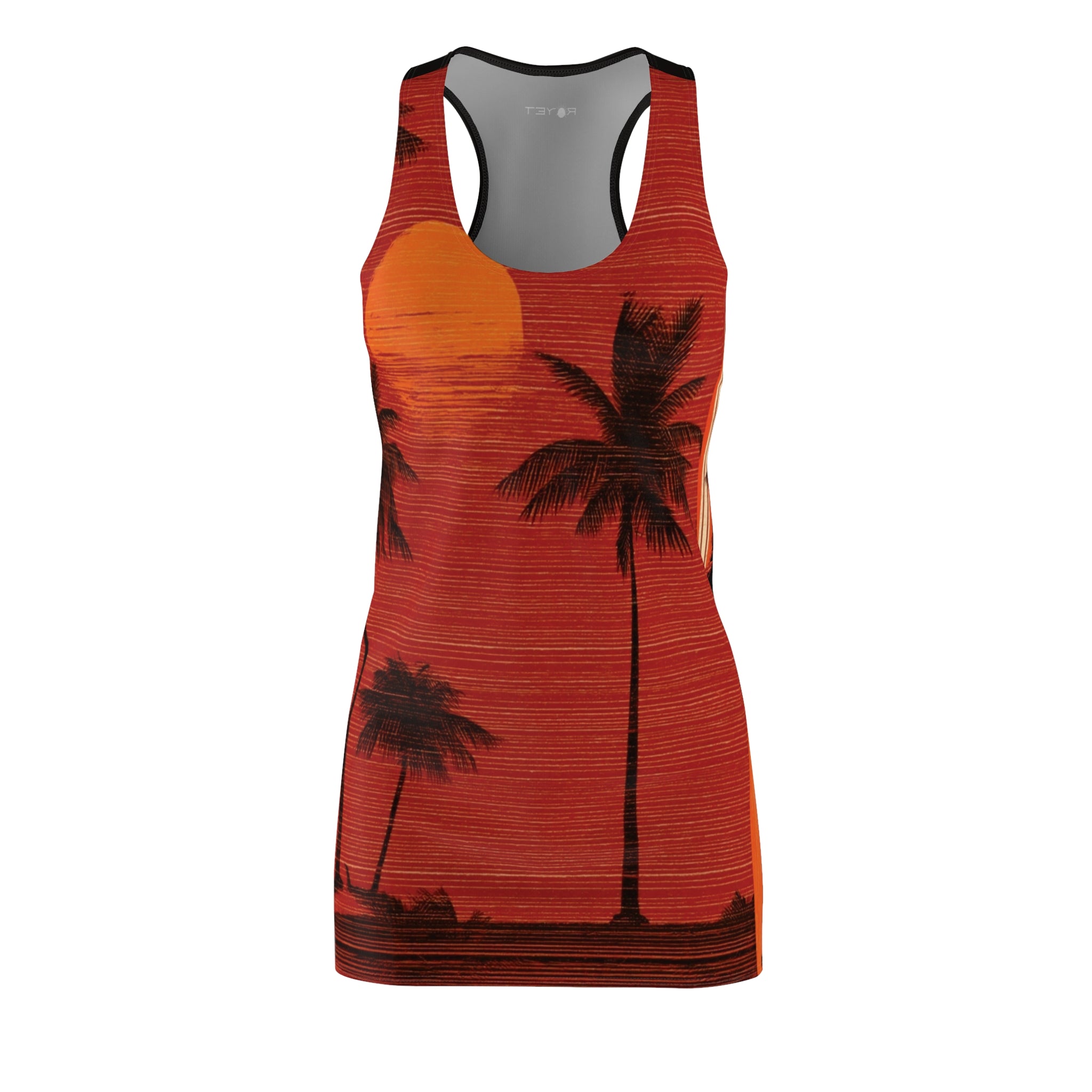 A Burnt Sunset Women's Cut & Sew Racerback Dress (AOP)