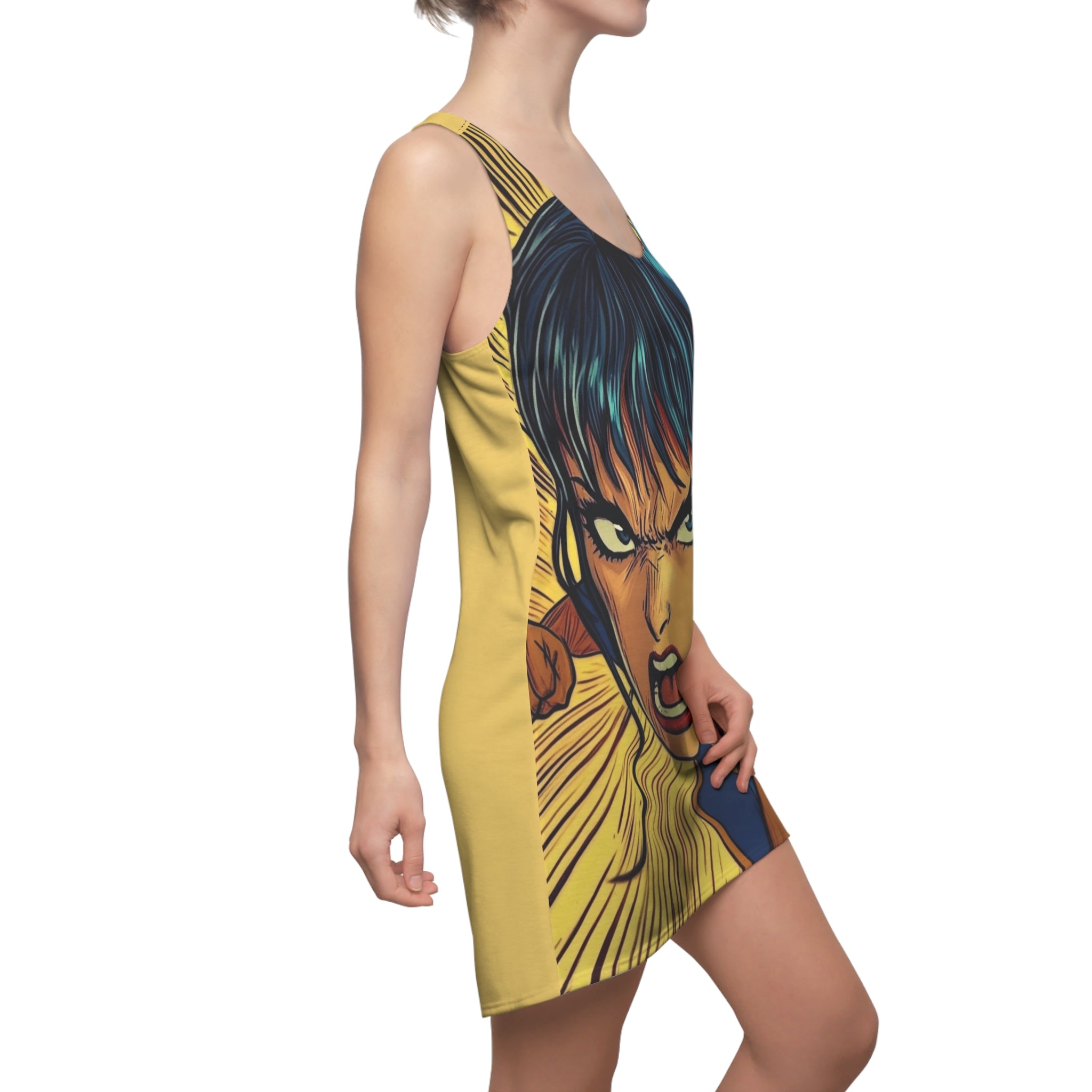 Violent Violet Women's Cut & Sew Racerback Dress (AOP)