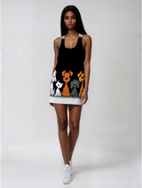 Curiouser and Curiouser Women's Cut & Sew Racerback Dress (AOP)