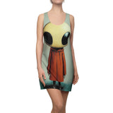Red Rain Coat Alien Women's Cut & Sew Racerback Dress (AOP)