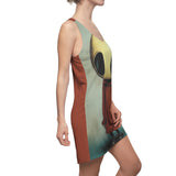 Red Rain Coat Alien Women's Cut & Sew Racerback Dress (AOP)