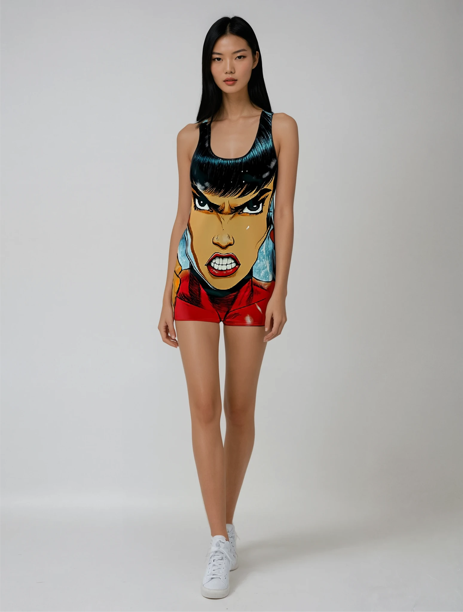 Super Righteous Rai Women's Cut & Sew Racerback Dress (AOP)