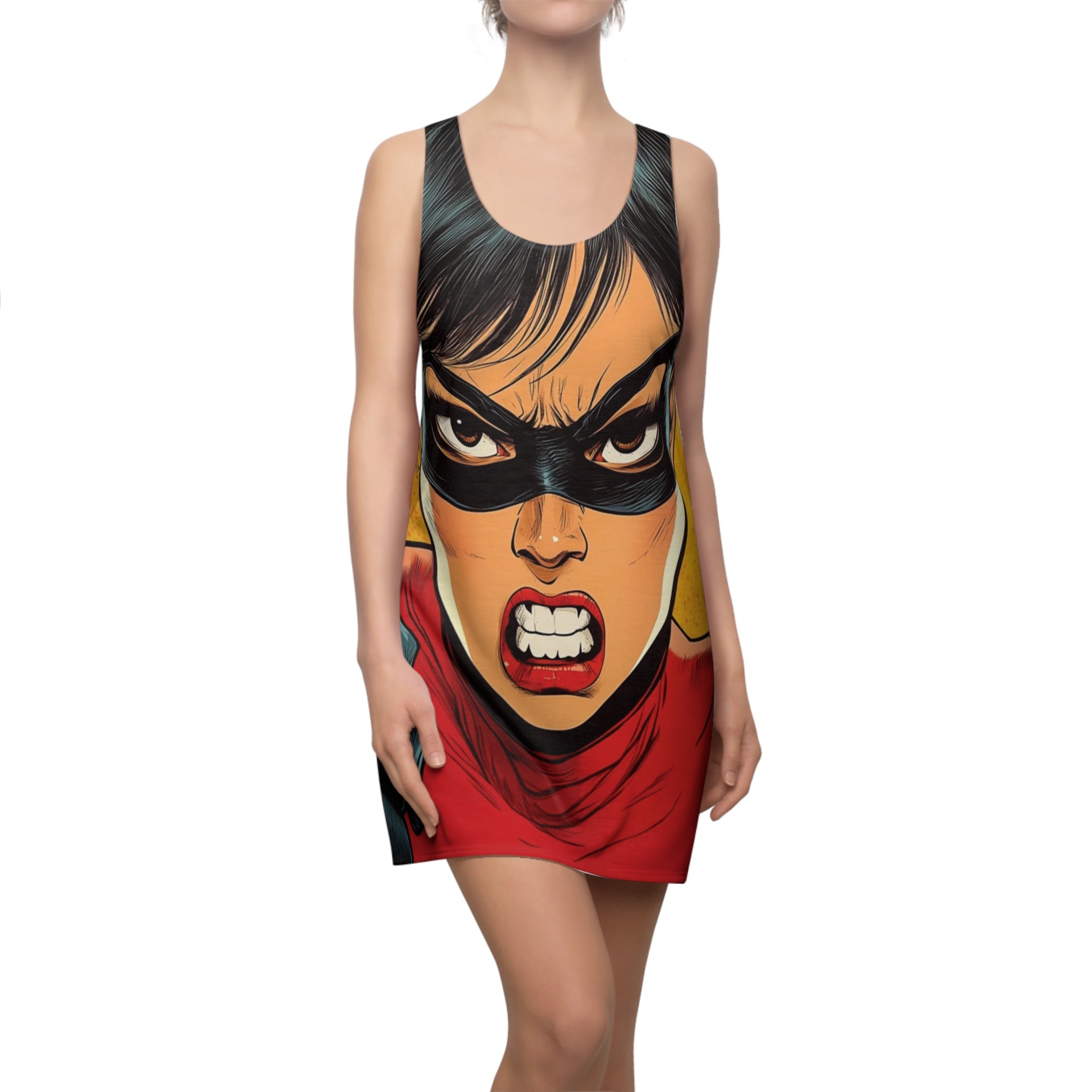 Super Meteor Myeong Women's Cut & Sew Racerback Dress (AOP)