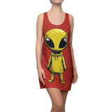 Inches Of Pure Bad Azz Alien Women's Cut & Sew Racerback Dress (AOP)