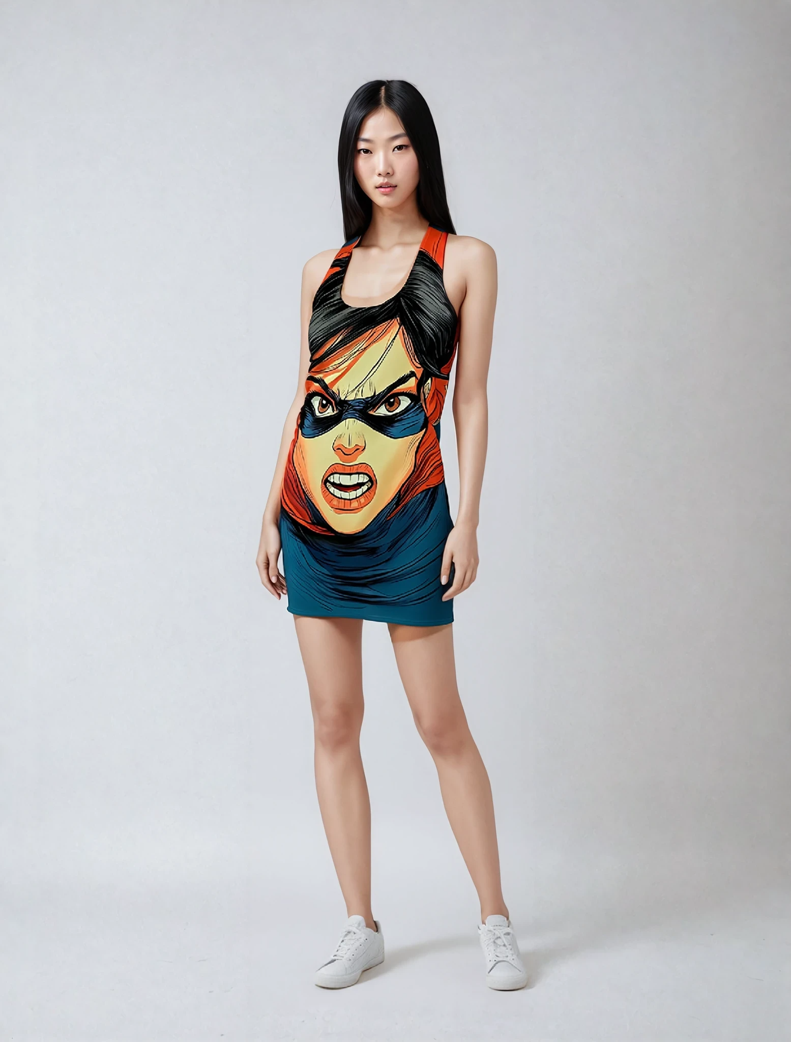 Super Nova Naomi Women's Cut & Sew Racerback Dress (AOP)