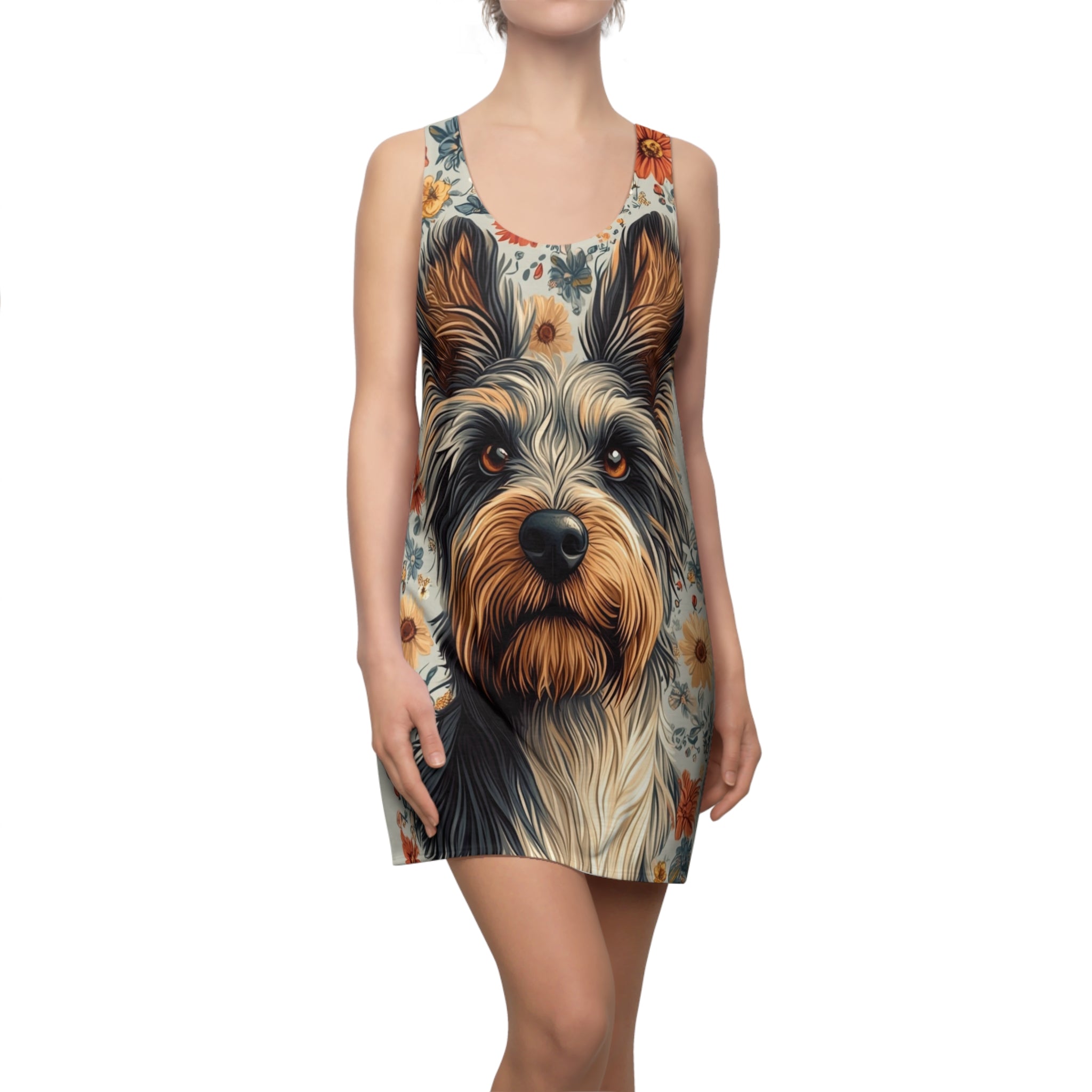 Rose on Rose on Cute Women's Cut & Sew Racerback Dress (AOP)