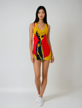 Spotted An Alien Women's Cut & Sew Racerback Dress (AOP)