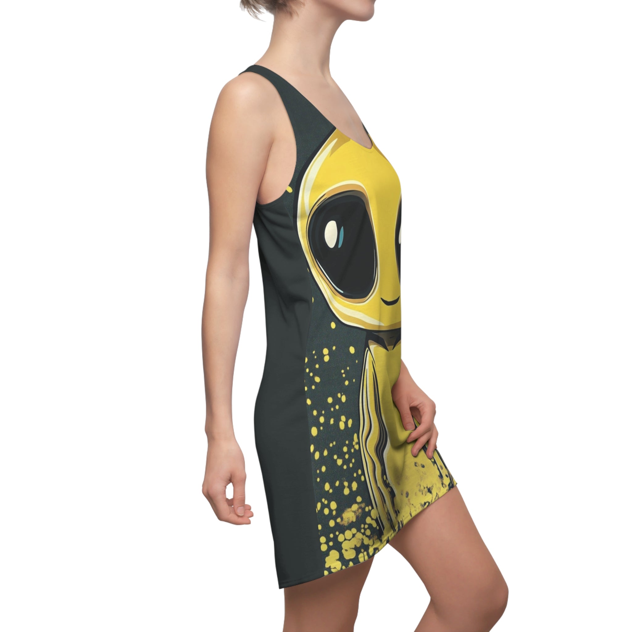Mommy Me Alien Women's Cut & Sew Racerback Dress (AOP)