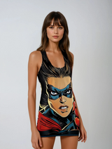 Super Wonder Willow Copy of Women's Cut & Sew Racerback Dress (AOP)