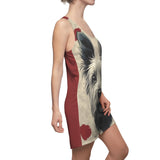 Grey or Gray Women's Cut & Sew Racerback Dress (AOP)