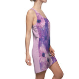 Daisey Purple's New Look Women's Cut & Sew Racerback Dress (AOP)