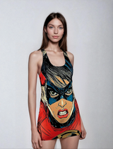 Super Stellar Stella Women's Cut & Sew Racerback Dress (AOP)