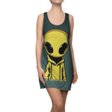 Green Sea Alien Women's Cut & Sew Racerback Dress (AOP)