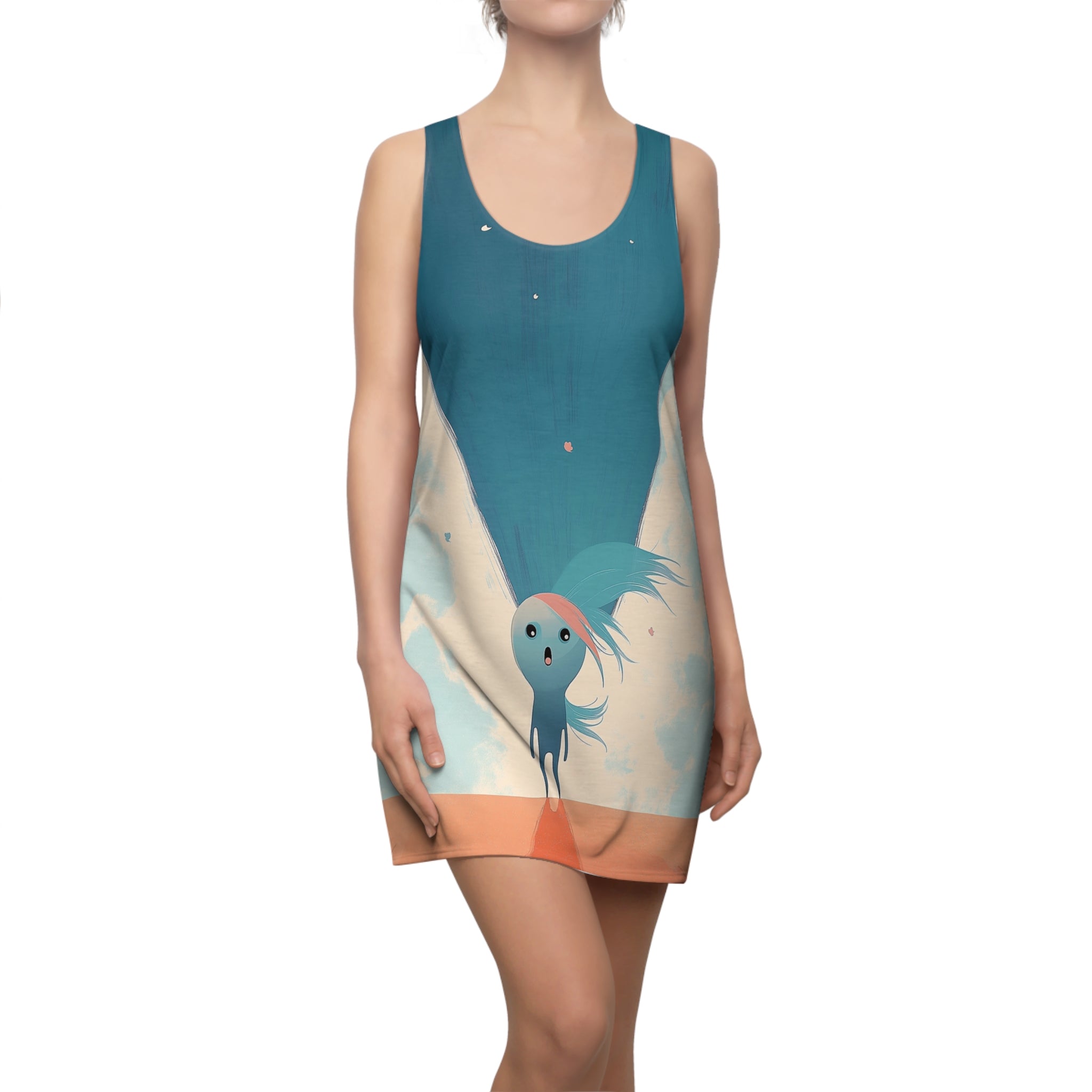 Here To Slay Tae Women's Cut & Sew Racerback Dress (AOP}